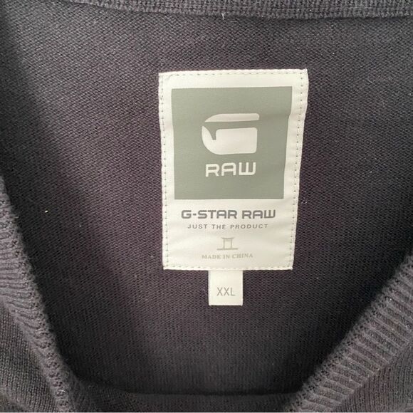 G-Star Raw Men’s Crew Neck Long Sleeve Black Sweater XXL - Picture 2 of 3